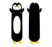 Kekeso Peluche Pingouin, Long Oreiller Pingouin Ultra Doux, Peluche Câline en Forme de Coussin Corporel, Cadeau de Noël pour Enfants & Adultes (Noir, 110cm/43.31in)