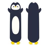 Kekeso Peluche Pingouin, Long Oreiller Pingouin Ultra Doux, Peluche Câline en Forme de Coussin Corporel, Cadeau de Noël pour Enfants & Adultes (Bleu Marine, 110cm/43.31in)