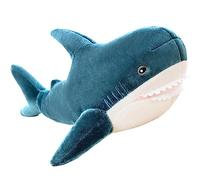 Kekeso Requin Géant en Peluche Oreiller Bleu Confortable - Coussin de Dos Animal, Poupée Cadeau pour Les Enfants (80cm/31.49inch, Blue)