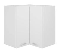 Keketa Armoire d'angle à suspendre pour intérieur de cuisine, espace de rangement, étagère murale, meuble de cuisine, blanc, 57 x 57 x 60 cm, bois d'ingénierie