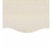 Keketa Housse de store en toile, toile de rechange pour store, protection solaire, housse de rechange avec volant, sans cadre, crème 6x3 m