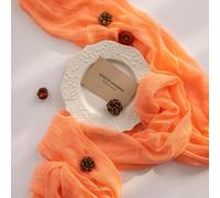 Keketoarrange Chemin de table en étamine, saumon frais, gaze écho pêche, 305 cm, 3 m en tissu bohème, pour mariage, fête prénatale, fête prénuptiale, décoration d'intérieur