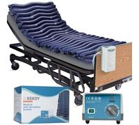 Kekoy Matelas Anti-Escarre à Pression Alternée, Prévention des Escarres de Lit avec Micro-évents, Pompe Silencieuse, Imperméable, pour Hôpitaux, Maisons et Lits Médicalisés - 190 x 90 cm (Bleu)