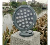 KEKSIS Extérieur Projecteurs LED IP66 Étanche Patio LED Spot, Rotatif Rond Jardin Lumière du Paysage pour La Pelouse Hôtel Patio Lumières d'arbre (Color : White, Size : 18W)