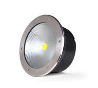 KEKSIS Spot Rond Encastrable Au Sol Extérieure Embarqué COB Paysage Lumières IP66 Étanche Encastré Lumière Souterraine Ronde pour Jardin Chemin Villas Illumination Décoration Lampe (Color : White, S