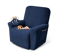 KEKUOU Housse de canapé inclinable 1 pièce - Housse de canapé Extensible - Protection de Meubles avec élastique en Bas - pour Enfants, Animaux domestiques - Tissu Jacquard à Petits Carreaux