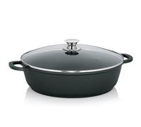 kela 11555 Poêle Kerros 36cm en Fonte d'aluminium, Cast, Noir, 36 cm