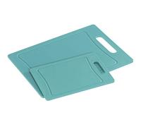 Kela 12146 Planche à découper set Lynn, Turquoise Pastel, 30 x 15 x 10 cm