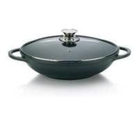 kela 15157 Wok + Couvercle, fonte d'aluminium compatible induction, diamètre 32 cm, contenance 4 litres, 'Kerros' 15157