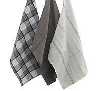 Kela Torchon Pasado 100% coton gris 3pcs 65x45cm, 15961