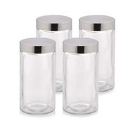 kela 17868 Boîte de Conservation, Verre, 23, 5 X 23, 5 cm le Lot de 4