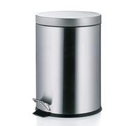 kela 18172 poubelle de salle de bain à pédale, 3 litres, acier inoxydable mat, 'Torre' argent 17 x 17 x 25.5 cm