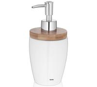 kela 18596 distributeur de savon liquide, céramique et bambou, 'Natura' multicolore petit