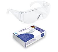 kela 1x Lunettes de protection P1S1 I Fabriqué en Allemagne | Lunettes de sécurité sans éclats avec revêtement anti-buée I légères et transparentes I Surlunettes pour porteurs de lunettes