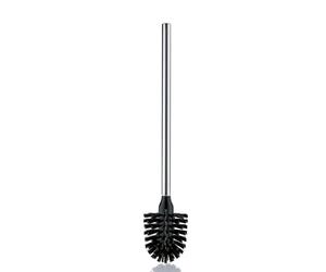 kela 20145 Balai brosse WC 'La Brosse', acier inoxydable brillant, brosse noire 8 x 8 x 42,5 cm