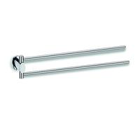kela 20270 Makira Porte-Serviettes Mural avec 2 Barres Laiton Chrome 41,50 x 3,50 x 7,50 cm