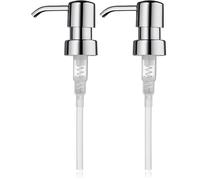 Kela 20634 Pompe pour Distributeur de Savon Liquide, Plastique Chromé, 6,5x10,5 cm, Argent (Lot de 2)