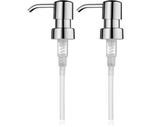 Kela 20634 Pompe pour Distributeur de Savon Liquide, Plastique Chromé, 6,5x10,5 cm, Argent (Lot de 2)