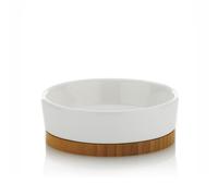 kela 20969 Porte-savon Natura Bambou, blanc
