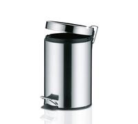 Kela 21887 poubelle de salle de bain à pédale, 3 litres, acier inoxydable argent brillant, 'Stampa'