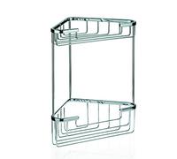 Kela 21919 étagère d'angle murale pour salle de bain, laiton brillant chromé, 'Brass'