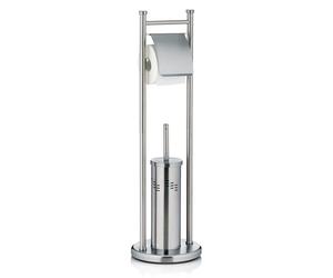 kela 22492 Set WC support papier toilette + brosse, acier inoxydable mat, 'Swing' Argent 22 x 22 x 77,5 cm