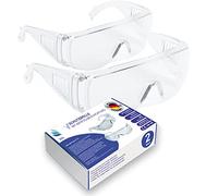 kela 2x Lunettes de protection P1S1 I Fabriqué en Allemagne | Lunettes de sécurité sans éclats avec revêtement anti-buée I légères et transparentes I Surlunettes pour porteurs de lunettes
