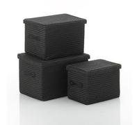 Kela - 32124 - Set 3 Corbeilles - Rimossa Noires