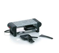 Kela 66493 Splügen Raclette/Plaque de Pierre Chaude Noir 29 x 10,5 x 10 cm 350 W