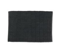 kela Badematte Leana, 80 cm x 50 cm, 100% Baumwolle, granitgrau, rutschhemmend, waschbar bei 30° C, für Fußbodenheizung geeignet, 23516