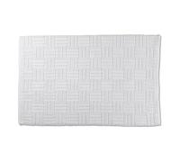 kela Badematte Leana, 80 cm x 50 cm, 100% Baumwolle, weiß, rutschhemmend, waschbar bei 30° C, für Fußbodenheizung geeignet, 23526