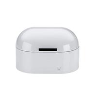 kela Boîte à pain en métal avec trous d'aération 25x15x17cm, petite boîte à pain avec couvercle rabattable, FRISCOLINO, boîte de conservation du pain, blanc brillant