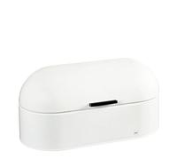 kela Boîte à Pain en métal avec Trous d'aération 44x21,5x21cm, Grande boîte à Pain avec Couvercle Rabattable, Frisco, boîte de Conservation du Pain, Blanc Brillant