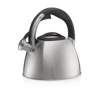 kela Bouilloire Vitus, Ø 22 cm, 2,4 L, acier inoxydable 18/10, argent mat, fond Allherd, poignée avec bouton intégré pour ouvrir le couvercle verseur en toute sécurité, 12078