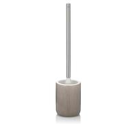 kela Brosse à WC avec réservoir 44,5 cm AVA, avec tête de Brosse Interchangeable, Ensemble de brosses WC, céramique, Manche INOX, Gris