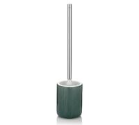 kela Brosse à WC avec réservoir 44,5 cm AVA, Brosse à WC avec tête de Brosse Interchangeable, Ensemble Brosse WC, céramique, Manche INOX, Vert
