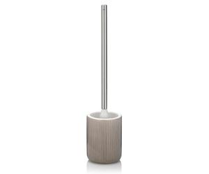 kela Brosse à WC avec réservoir 44,5 cm AVA, Brosse à WC avec tête de Brosse Interchangeable, Ensemble de brosses WC, céramique, Manche INOX, Gris