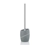 kela Brosse à WC avec réservoir 45 cm Talus, Brosse à WC avec tête de Brosse Interchangeable, Aspect Pierre Naturelle, Ensemble Brosse WC, Manche INOX, Gris