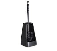 kela Brosse à WC avec réservoir Semi-Ouvert, 38 cm, Brosse pour Toilettes, Ensemble Brosse WC Levin, Noir