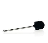kela Brosse WC avec manche en acier inoxydable 35,5 cm LIMBIO, brosse WC pour porte-brosse de 7,5 cm, acier inoxydable 18/10 brillant, noir