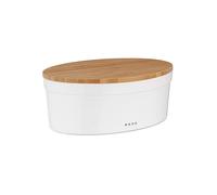 kela Keramik Boîte à pain avec trous d'aération 36,5x23,5x14cm, Boîte à pain céramique, SALENA, Pot à pain blanc