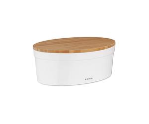 KELA Brotkasten SALENA 36,5x23,5cm Keramik Weiss blanc