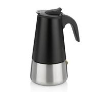 kela Cafetière espresso à induction, machine à espresso pour 6 tasses, cafetière moka 300ml, FERRARA, cafetière en acier inoxydable noir mat
