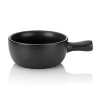 kela Casserole à Fondue en céramique, Casserole de Rechange pour Le Set à Fondue au Fromage Natura, caquelon Casserole à Fondue au Fromage Ø 22,5 cm, réfractaire, Noir