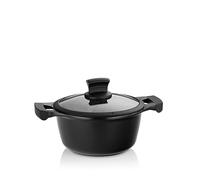 kela Casserole à induction 20 cm avec couvercle en verre STELLA NOVA, Casserole petite 2,2 L avec Oil Control System, fonte d'aluminium revêtue, poignée Softtouch