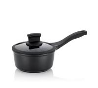 kela Casserole à manche avec couvercle en verre 16cm STELLA NOVA, Casserole à induction petite avec Oil Control System, Fonte d'aluminium laitier revêtu 1 L