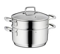 kela Casserole à vapeur 20 cm FLAVORIA, Braisière universelle à induction 2,4 L avec insert, Couvercle en verre avec soupape d'échappement de la vapeur, graduation intérieure, sans revêtement