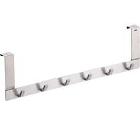 KELA Cintre de porte 6 crochets Colgar acier inoxydable argent mat 46,0x13,0x2,5cm