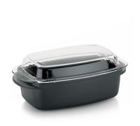 kela Cocotte avec couvercle 4,5 litres, cocotte rectangulaire adaptée à l'induction KERROS, fonte d'aluminium revêtue, convient au four