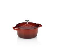 kela Cocotte en fonte ronde 2,5 litres, Dutch Oven CALIDO, Cuve en fonte à induction avec couvercle, émaillée, rouge